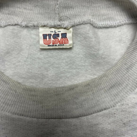 vintage 90’s Alcatraz Olympics Crewneck Sweatshirt Size Large made in USA Gray - Picture 5 of 5